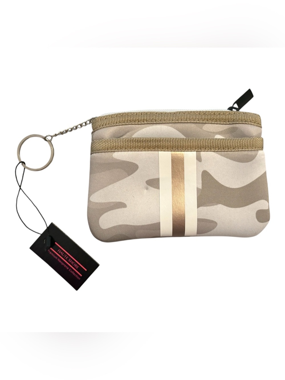 NEW Camo Neoprene Keyring Wallet Haute Shore